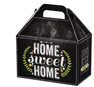 Home Sweet Home Chalkboard Gable Gift Box -Empty