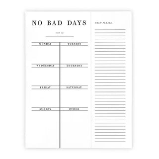 No Bad Days Weekly List Pad