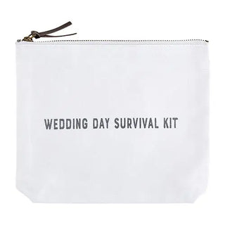 Wedding Day Survival Kit Canvas Zipper Pouch