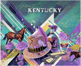 Kentucky Derby Gift Box - Purple Fedora