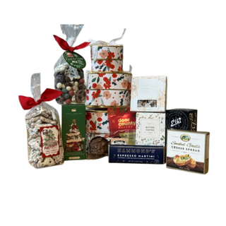 Red Christmas Floral 3-Tier Gift Tower