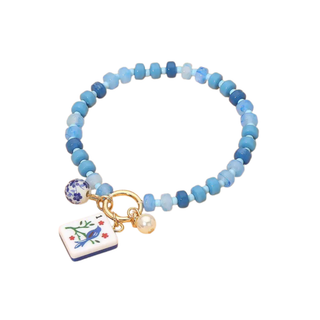 Mahjong Tile Charm Stretch Bracelet