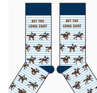 Bet on the Long Shot Horse Racing Derby Socks
