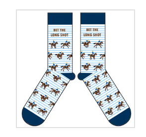 Bet on the Long Shot Horse Racing Derby Socks