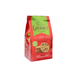 Chocolate Chip Cookies in Holiday Metallic Bag