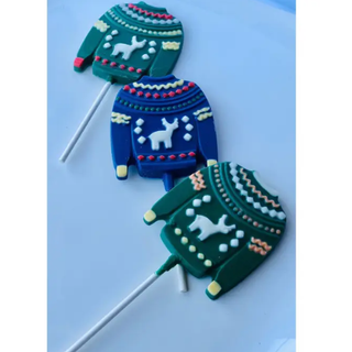 Ugly Sweater Chocolate Lollipops