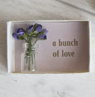 Get Well - Bunch of Roses in A Vase in A Matchbox