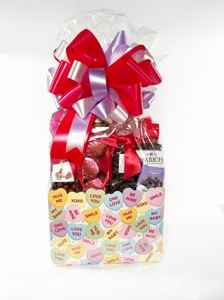 Valentine Conversation Hearts Gift Basket