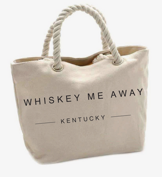 Whiskey Me Away Kentucky Bourbon Canvas Tote