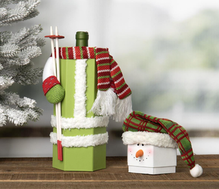 Snowman Ski Wine Box